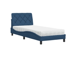 Cama com Colchão 80x200 Cm Tecido Azul MAISON EXCLUSIVE