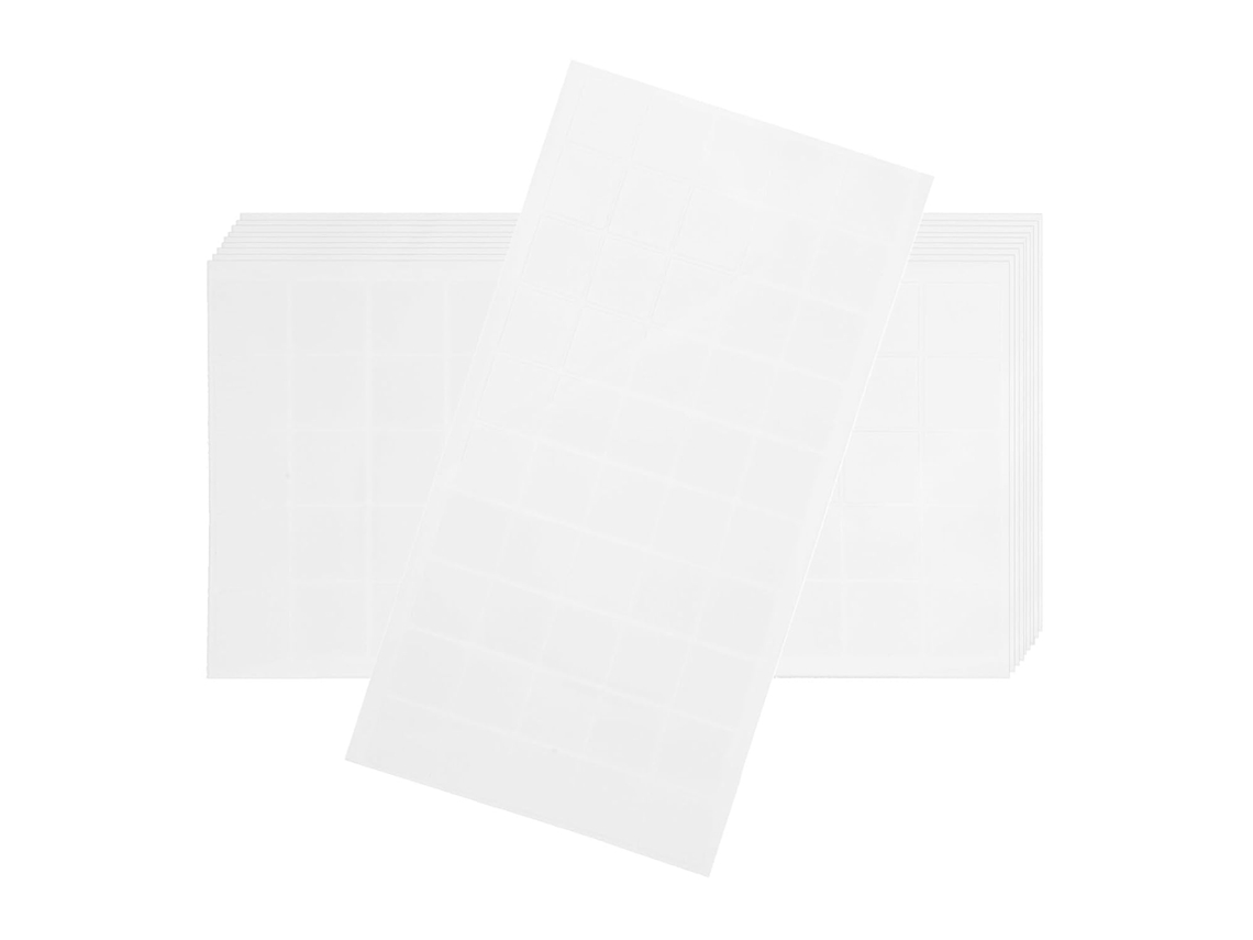 100 Unidades De Adesivos Retangulares Dupla Face Resistentes