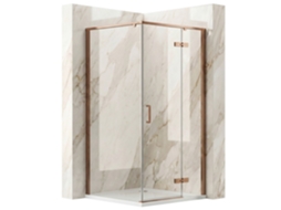 Cabina de Ducha REA Bruno Brush Copper 90x90 88,5 X 88,5 X 195 Cm