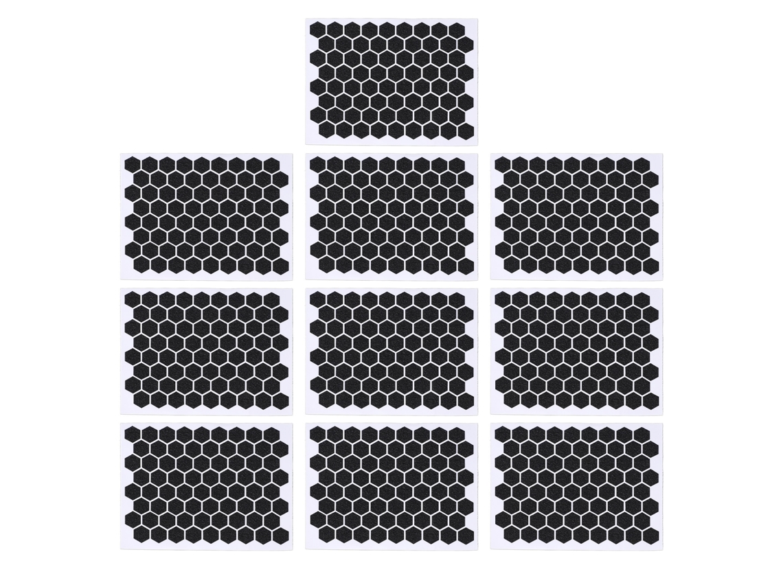 10 Peças De Cinta De Aderência Para Rato Hexagonal Ultra Fina Absorve Suor Antiderrapante Adesivos De Acrílico Preto Para Telefone Teclado