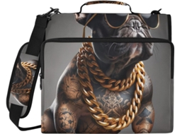 Organizador De Mochila Bulldog Francês, Com Zíper, Ideal Escola E Escritório, Com Compartimento Impermeável