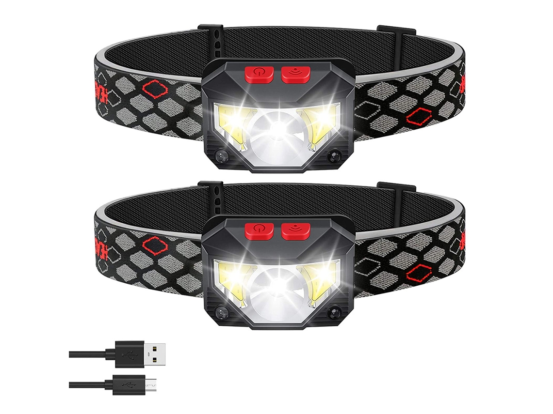 Kit de 2 lanternas BRILVIBERA, recarregáveis, sensor de movimento