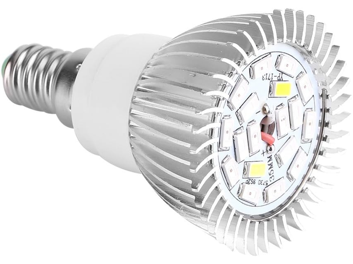 Lâmpada LED de espectro completo para cultivo, 18W, 18 LEDs, DXGHC Brilvibera