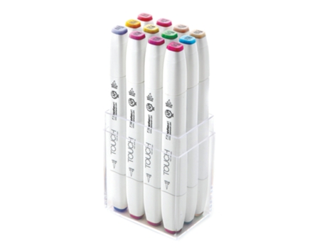 Set Con 12 Rotuladores Tonos Pastel Touch Twin Brush SHINHAN