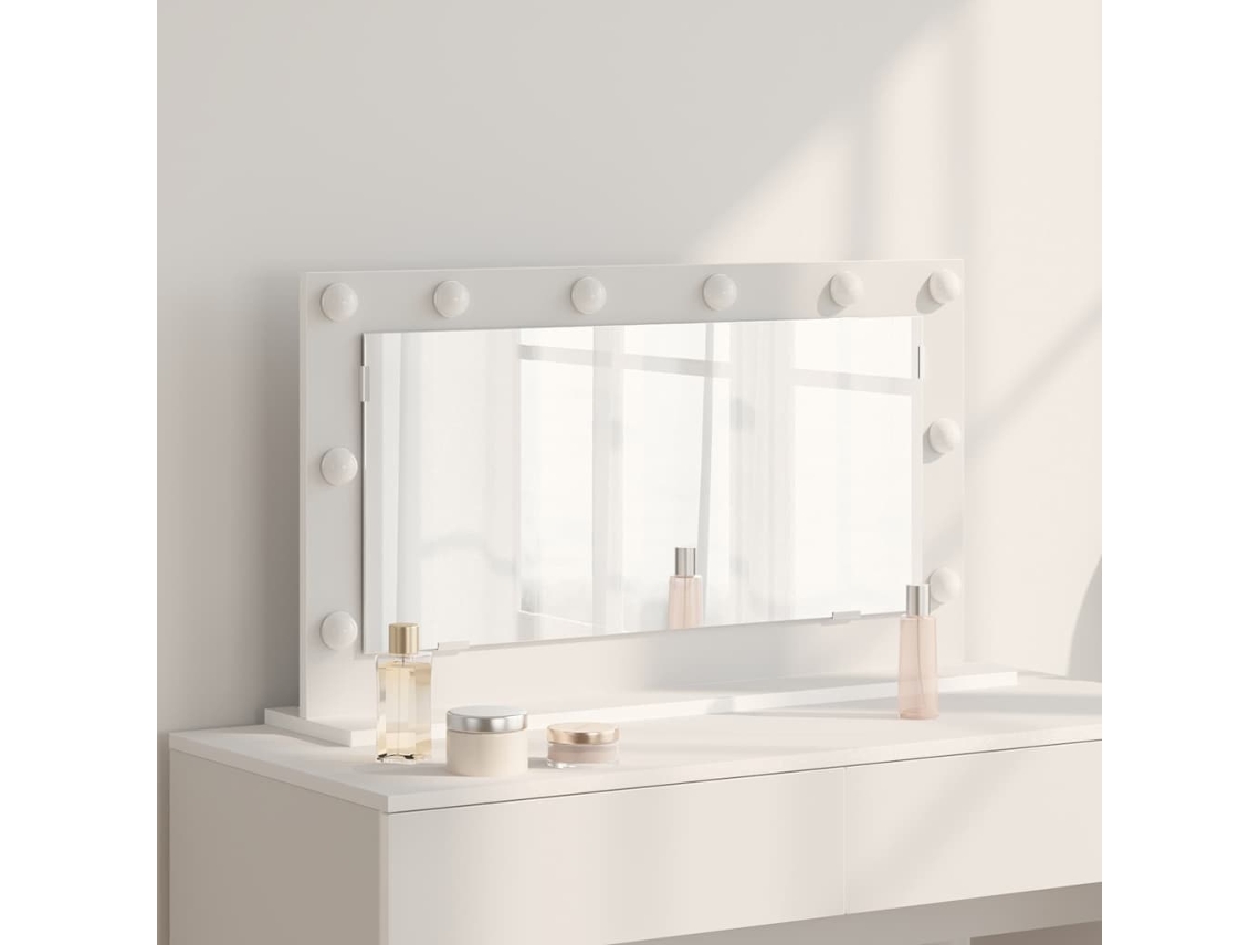 Vidaxl Espelho De Vaidade Branco 80 X 45 X 18 Cm Retangular