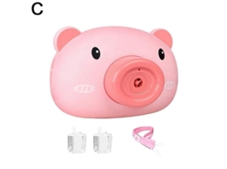 Máquina de Bolhas Automática com Luz e Música para Crianças Câmera Brinquedo Presente Rosa