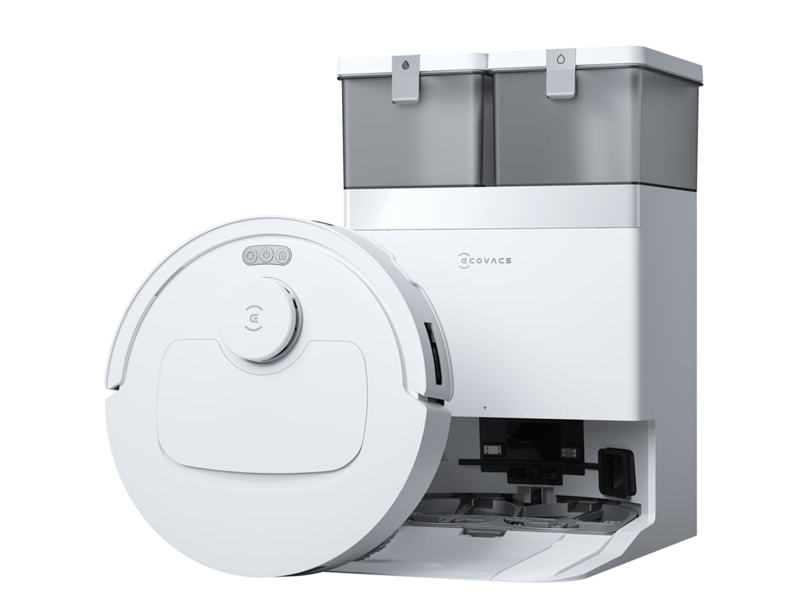 Aspirador Robô Ecovacs T30e Omni, Estação Omni (auto Esvazia-lava-seca45°c-reabastece), 25000pa, Ozmo Turbo 2.0, Zerotangle 3.0, Truedetect 3d, Branco