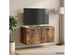 Vidaxl Gabinete De Tv De Parede 59,5 X 31 X 30 Cm Carvalho Fumado