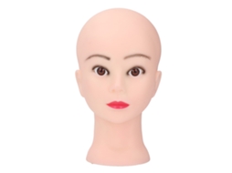 Cabeza De Maniquí Calva Con Ojos 3d Para Maquillaje Entrenamiento Peluquería Display Pelucas Sombreros Gafas