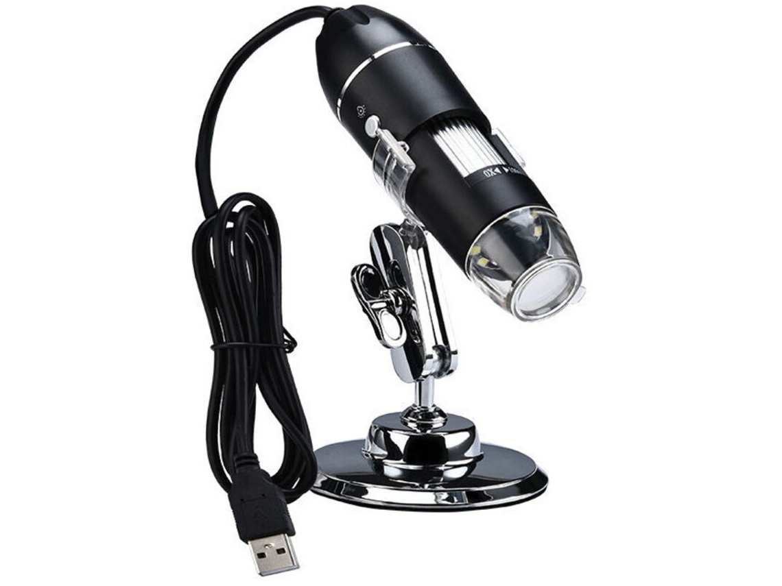 Microscópio Digital Usb Shining House 1000x Com 8 Luzes Led, Suporte De Metal, Compatível Com Windows E Mac.