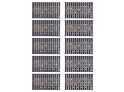 Ats 10 Folhas de Adesivos de Clavijero de Guitarra com Notas Codificadas e Escalas para Iniciantes T 101b