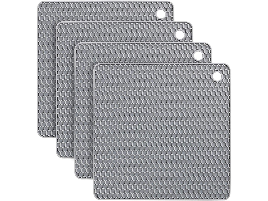 Conjunto de 4 Porta copos de Silicone Antiderrapantes e Resistentes ao Calor AQUAFORGE