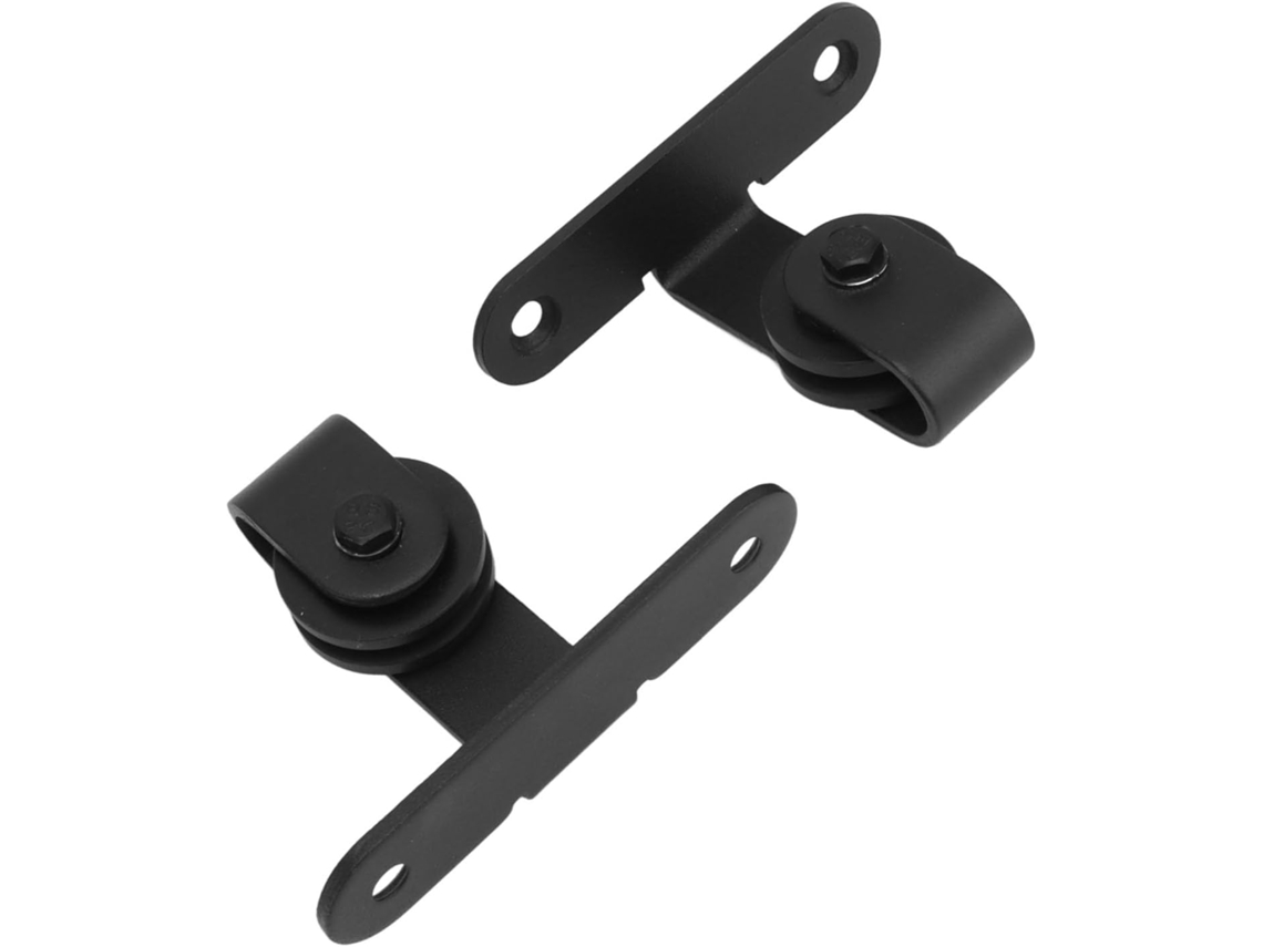 Mini Ferragens Pretas Para Porta De Celeiro Deslizante, Trilho De Elevação Para Porta Celeiro Com Roletes, Acessórios
