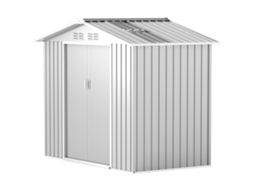 Galpão de Jardim 213x130x185cm com portas deslizantes claraboia cinza prateado | S/MARCA