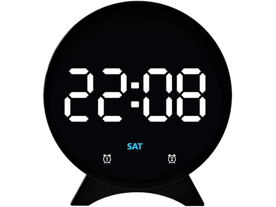 Despertador Eletrônico Led Com Exibição De Data, Dia Da Semana, Temperatura E Três Níveis De Brilho (preto)
