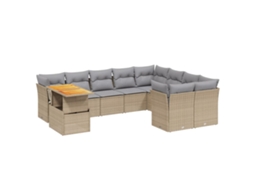 Garden Sofa Set, Garden Sofa Sets Vidaxl Bege Rattan / Vime (n/a)