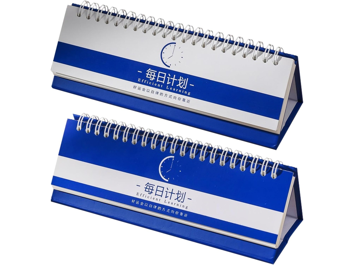 Carnet De Planification Journalière 2pcs Formato Retangular Em Papel E Metal Páginas Claires Para Uso Longo
