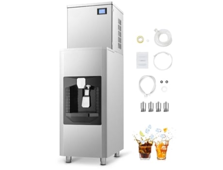 Máquina De Produção De Gelo Comercial 249 Kg/dia Com Depósito, Autolimpeza E Painel Digital Tekmaquinas