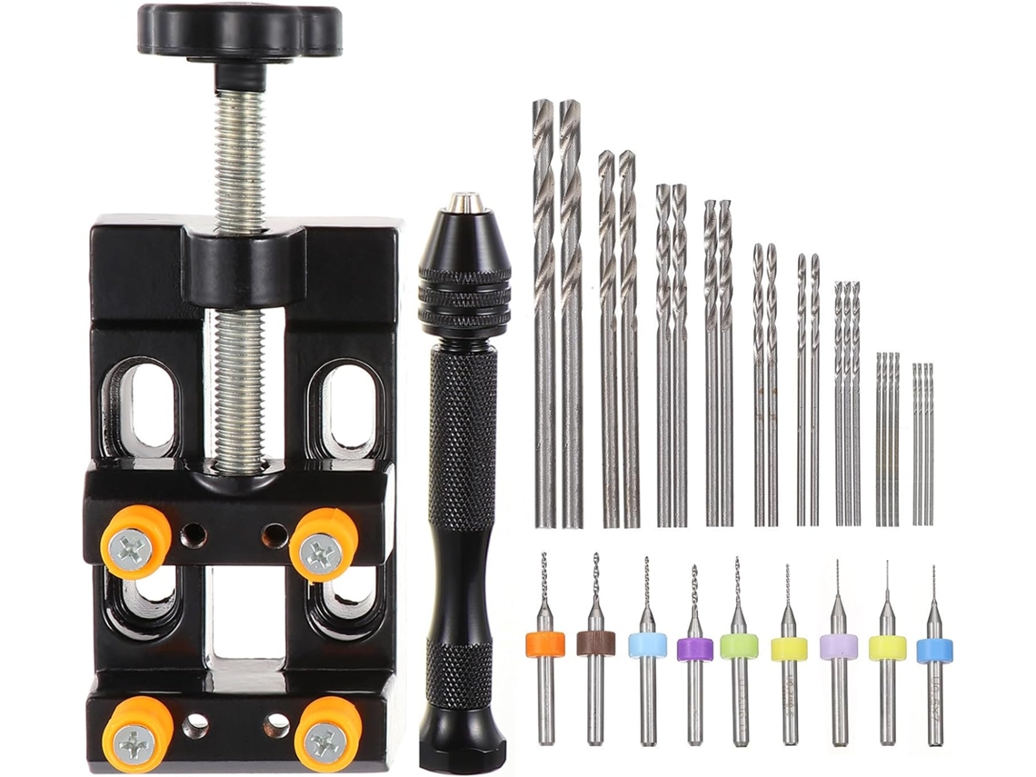 Kit De Mini Furadeira Manual Com Brocas Para Joalheria E Modelismo