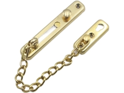 Fechadura De Porta Em Aço Inoxidável Com Corrente, Fechadura Polida Com Parafusos, Mola Antifurto Cor Bronze Dourado