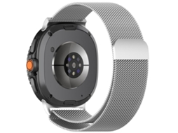 Bracelete Para Samsung Galaxy Watch 8 / 8 Classic - Metal Magnético Milanês - Prata