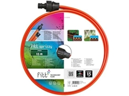 Sprizzy 15m Mangueira De Jardim Perfurada De Três Vias Para Irrigação Por Jato E Impregnação De Superfícies Estreitas E Longas. Fitt