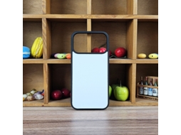Capa Para Iphone 17 Pro Max Em Alumínio Branco Perolado Com Ranhura Preta Antiderrapante E Textura Macia.