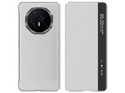 Compre For Honor Magic V3 5g Capa Com Janela De Visualização E Suporte De Couro Pu Capa Para Smartphone Branca