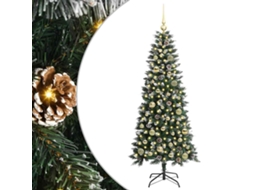 Árvore De Natal Artificial Pré Iluminada Vidaxl Verde Pvc (66 X 66 X 150 Cm)