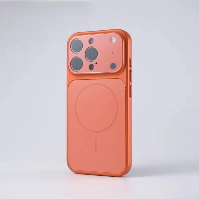 Capa Fosca Para Iphone 13 (laranja), Compatível Com Carregamento Sem Fio Magnético.