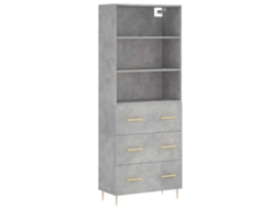 Armário Alto Derivado de Madeira Cinza Cimento MAISON EXCLUSIVE (69,5x34x180 cm)