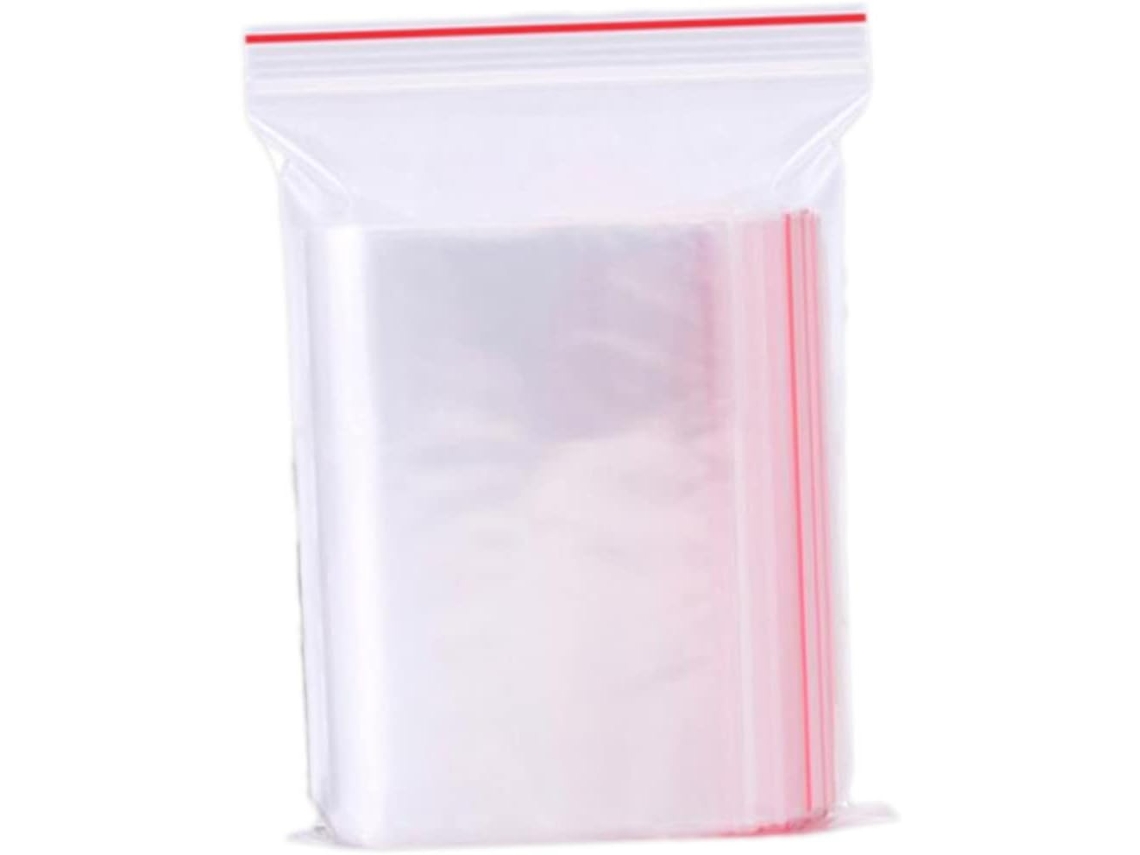 Pacote 100 Sacos Transparentes Selados Reutilizáveis Fecho Zíper Pequenos Objetos Presentes GOKOCO