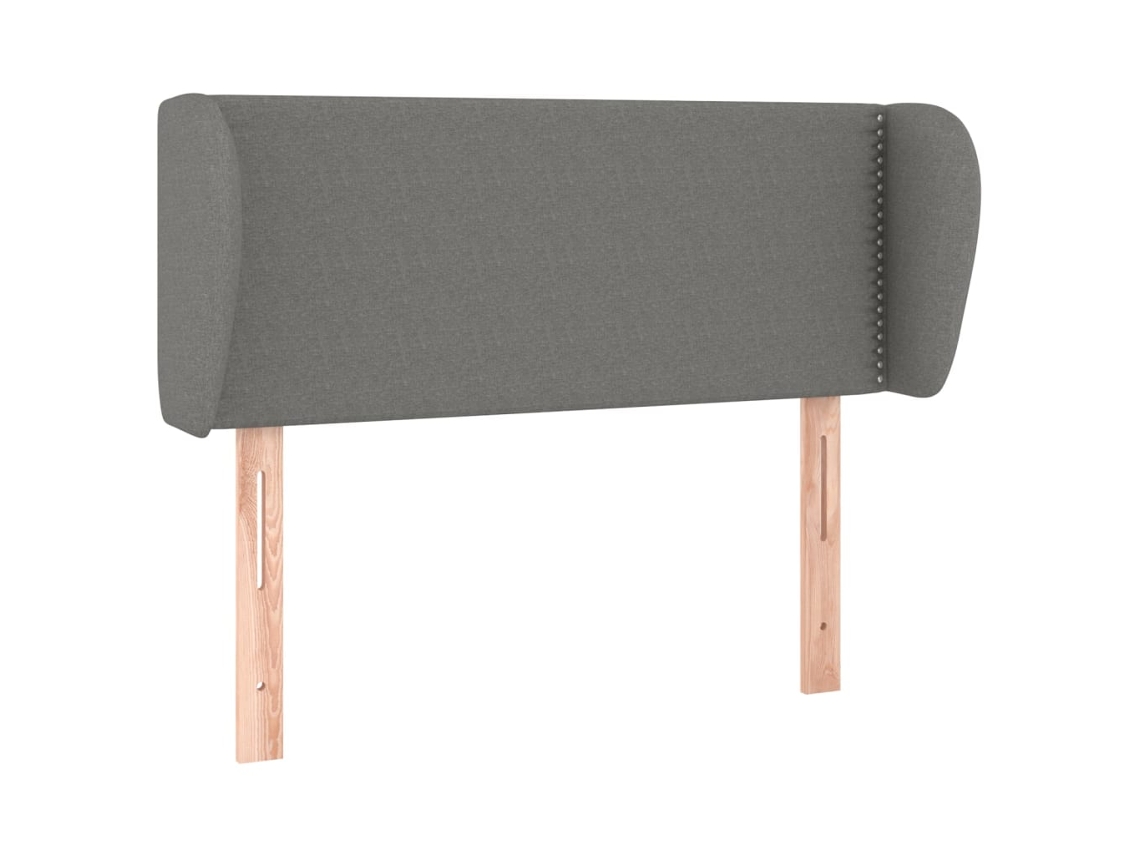 Cabeceira de Cama com Abas Tecido Cinzento Escuro MAISON EXCLUSIVE (83x23x78 cm)