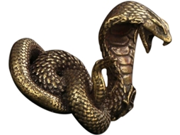 Delicada Estatueta Retrô Cobra Latão Ornamental Única Decoração Quarto Ideal Inauguração Peça Mesa Casa GOKOCO