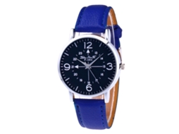 Reloj De Pulsera Unisex De Cuarzo Con Dial Redondo Para Hombres Y Mujeres Azul