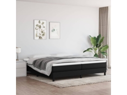 Vidaxl Estrutura De Cama Com Molas 200x200 Cm Tecido Preto