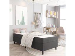 Vidaxl Cama Boxspring 100x200 Cm Tecido Cinzento