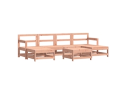 Maison Exclusive - 7 Pcs Conjunto Lounge De Jardim Madeira De Douglas Maciça