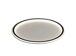 Lâmpada de Teto redonda fina moderna apoio flush 30cm preta luz quente 100 265v | S/MARCA