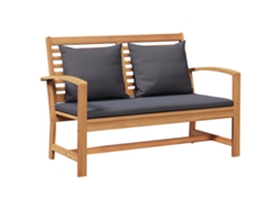 Conjunto 2 Conjunto De Móveis Para Exterior Vidaxl Castanho Madeira De Teca Maciça (110 X 66 X 76 Cm)