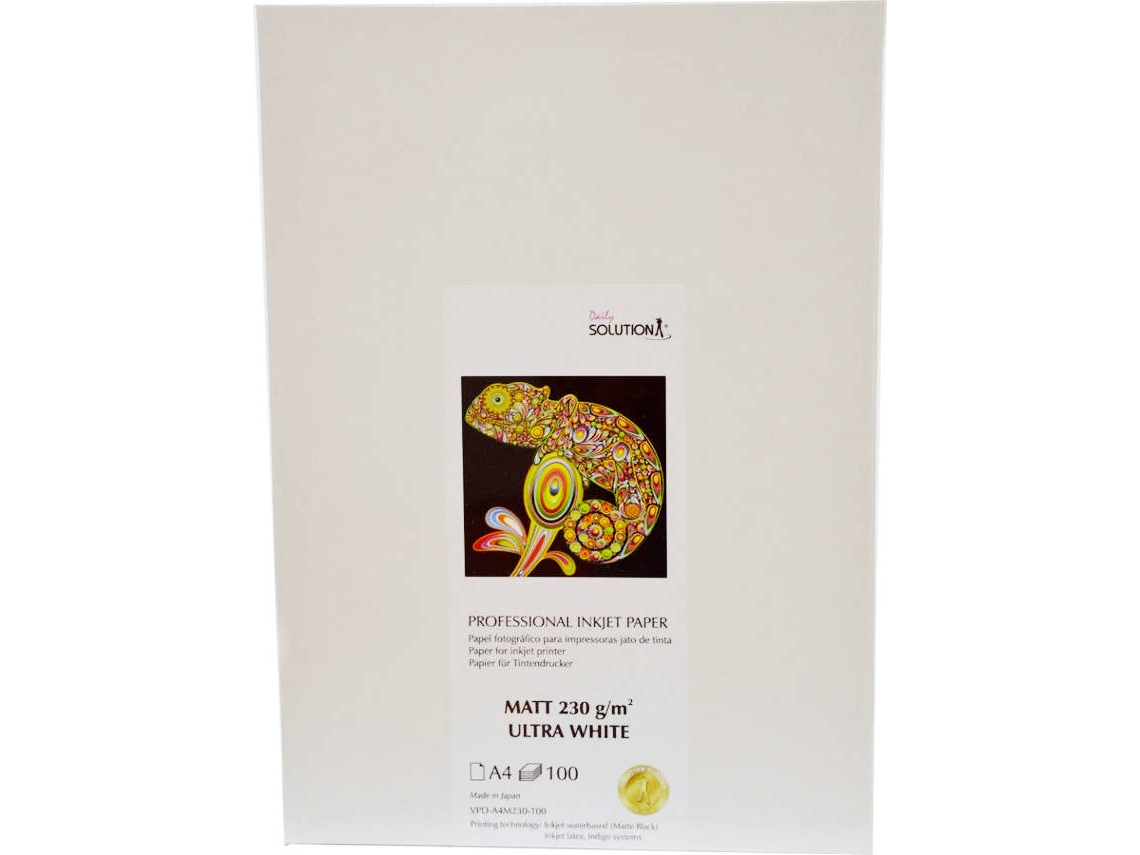 Papel A4 Matte Solution 230 gr 100 Folhas