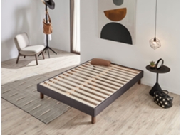Base estofada DESCANSIN 180x200 Cinza, Máximo Conforto