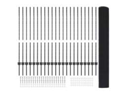 Conjunto 1 Cerca Externa Vidaxl Cinzento Aço (50 X 1,2 M)