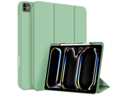 Capa Para Ipad 11 (a16) 11 Polegadas Com Ranhura Para Caneta Em 3 Dobras Verde