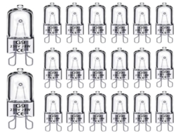 Lurelia Pack De 20 Lâmpadas Halógenas G9 28w 230v, Regulável, Sem Cintilação