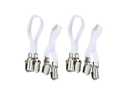 Conjunto De 4 Prendedores De Lençol Elásticos E Resistentes Em Metal E Nylon. Aquaforge