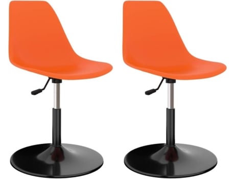 Conjunto 2 Cadeiras de Jantar  (Laranja - Plástico - 45 x 55 x 87 cm)