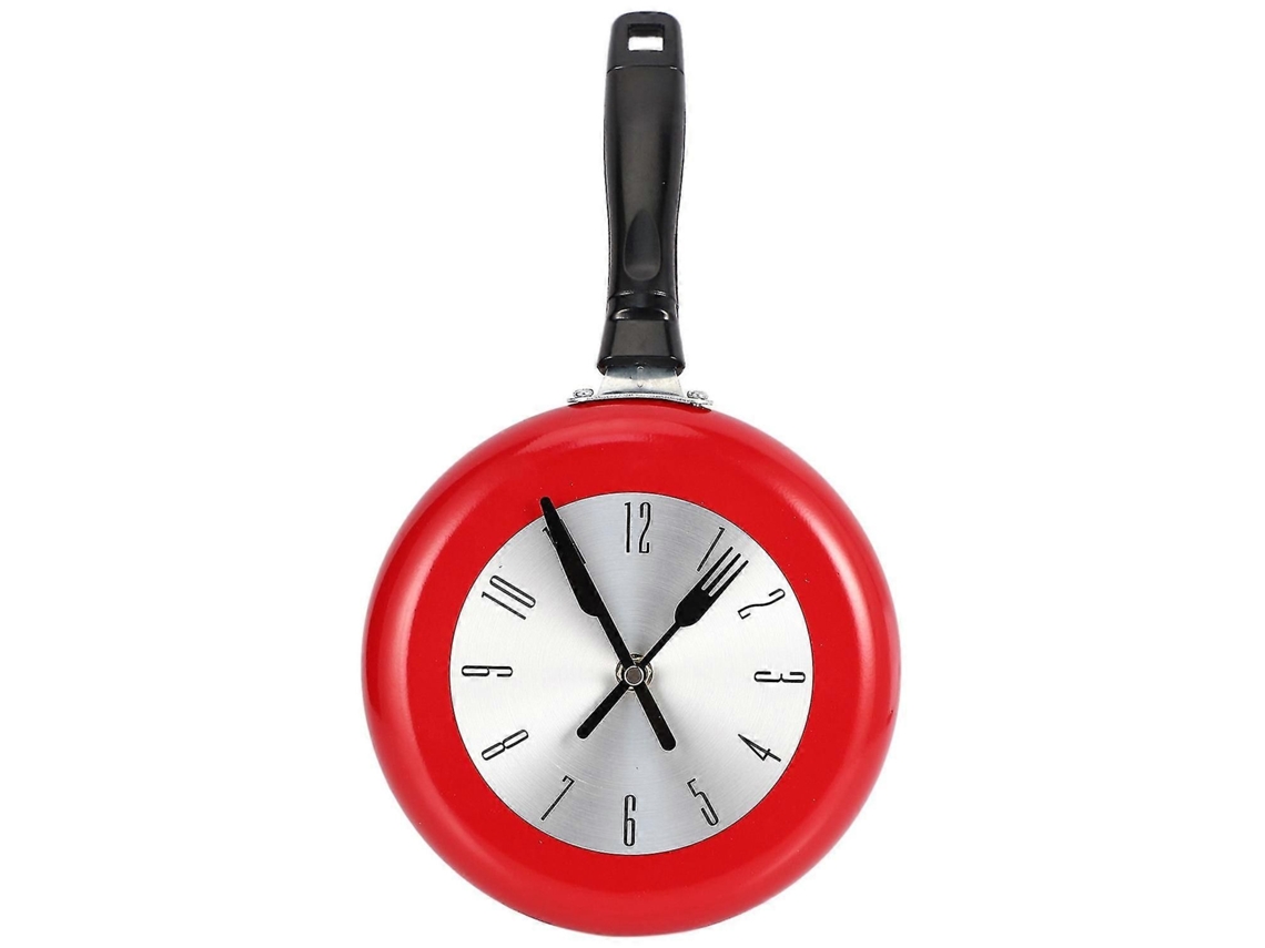 Relógio De Parede Com Design De Frigideira De Metal, 8 Polegadas, Decoração De Cozinha, Relógio Novidade