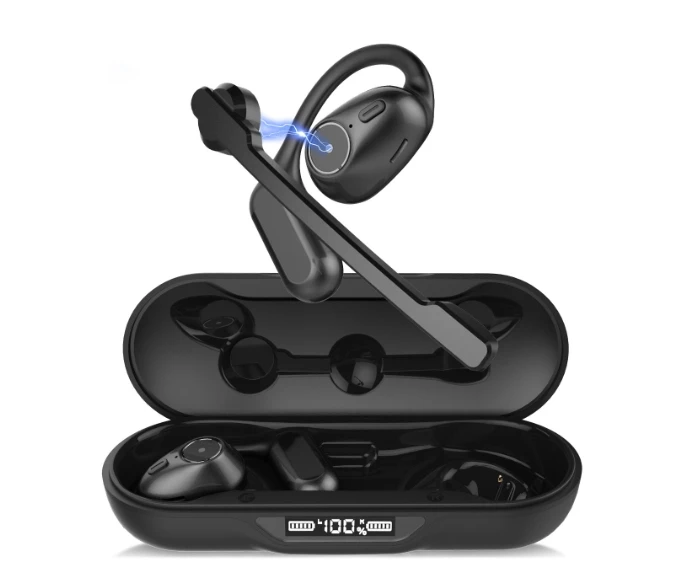 Fones De Ouvido Abertos Com Microfone Removível Com Cancelamento De Ruído E Função De Silenciamento.