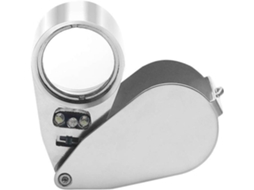 Lupa De Bolso Dobrável Para Joias Com Aumento De 40x, Lente De Aumento Iluminada Com Luz De Led E Lâmpada Uv, Ideal Para Leitura, Est Aquaforge